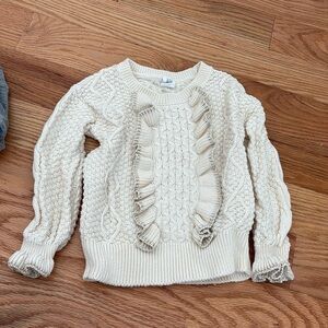 Gap cable knit ruffle sweater